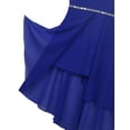 thumbnail image 6 of inlzdz Girls High Low Chiffon Skirts Birthday/Wedding/Prom Formal Gown Princess Flower Dress Blue 16, 6 of 7