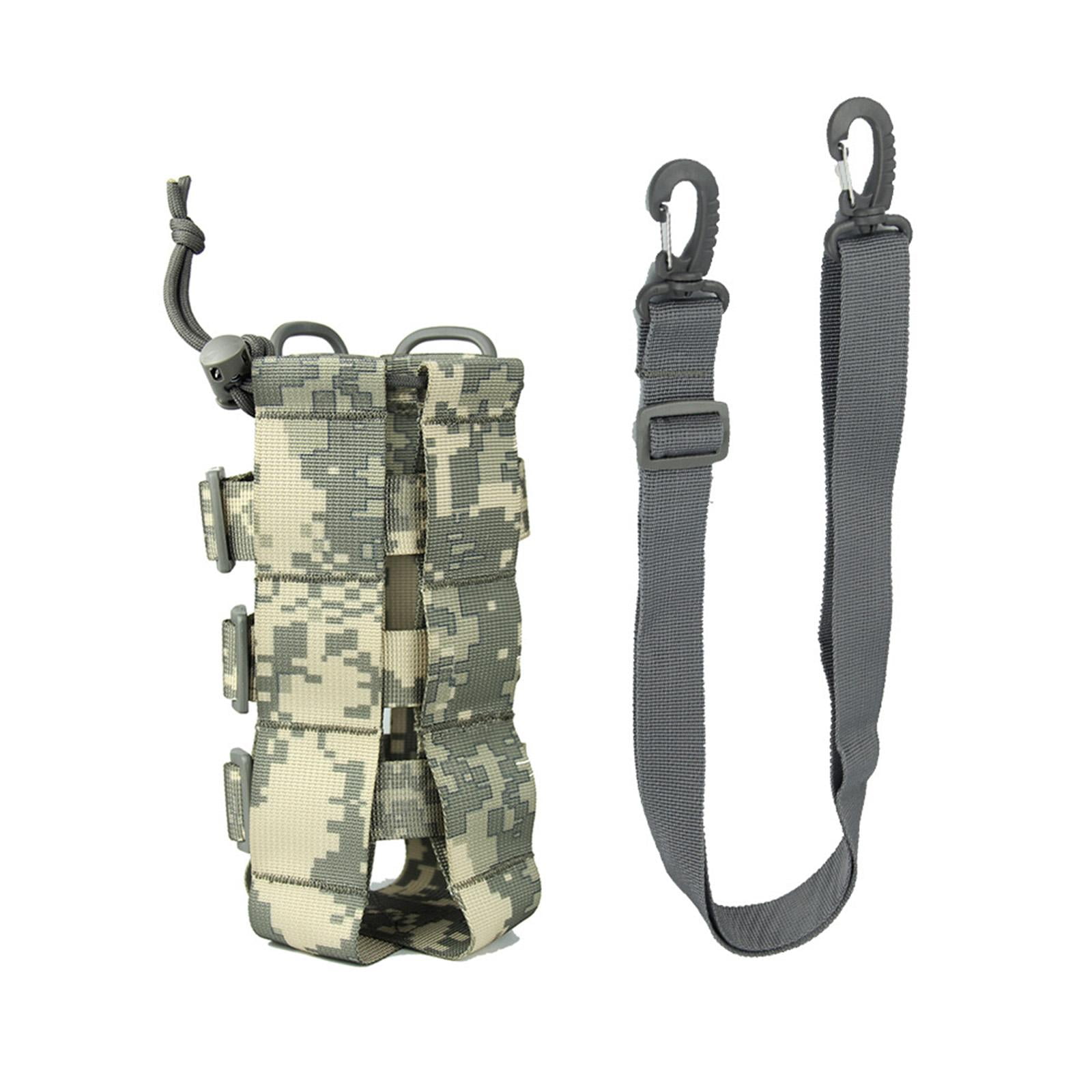 Water Bottles Pouch Bag Water Bottle Holder Pouch Portable Travel Bottle Carrier Bag for Camping Hiking Fishing , ACU 2.5L Mix