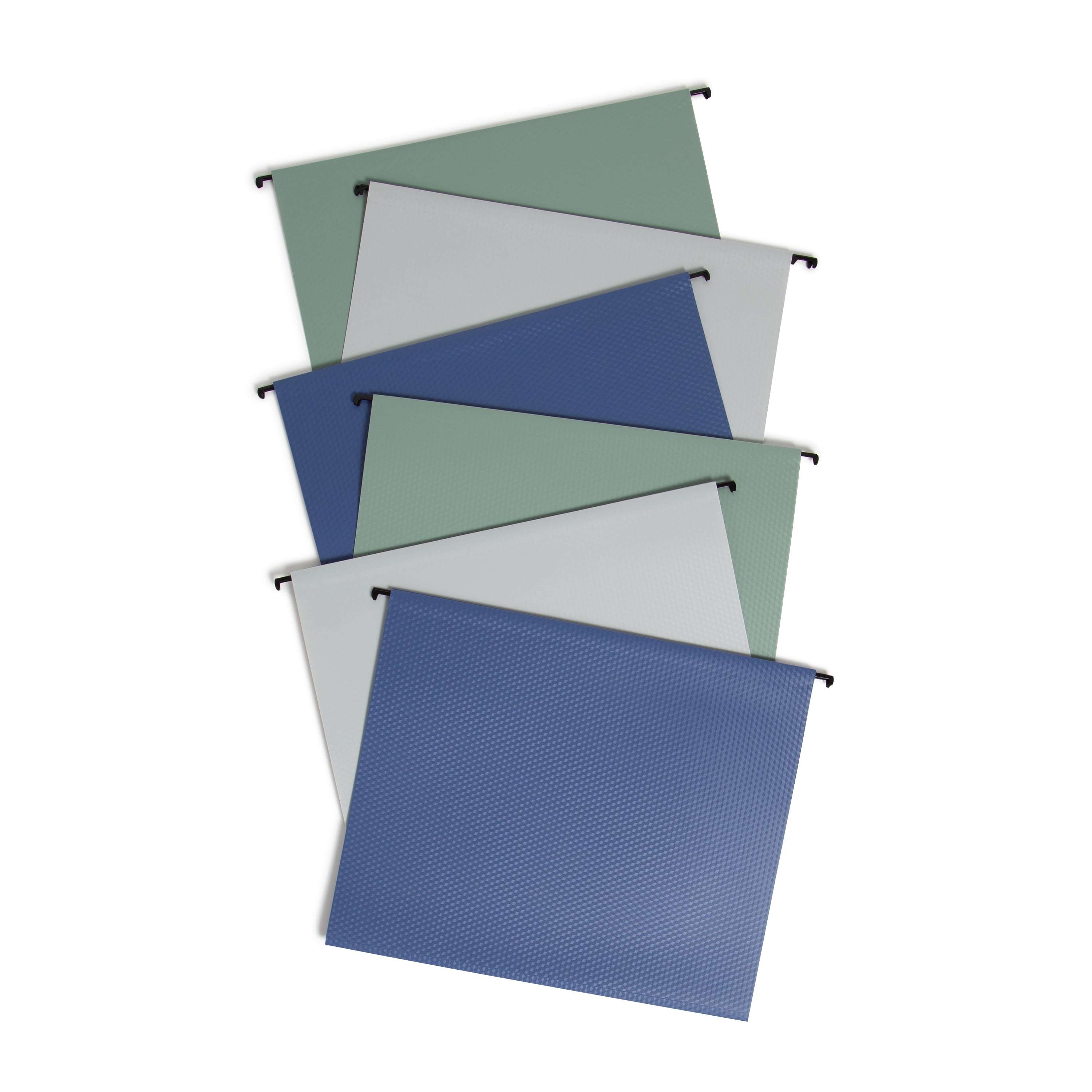 U Brands Performance Poly Hanging File Folders, 6 Count, Assorted, 5170U