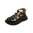 thumbnail image 3 of 3-12T Girls Rivets Flats Dress Shoes Kids Princess PU Leather Mary Janes Dance Shoes, 3 of 8