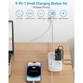 thumbnail image 3 of Cable de extensión Power Strip, protector contra sobretensiones de 3 pies con 6 salidas, 3 USB, 3 of 7