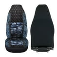 thumbnail image 4 of Uorisanigo Set of 2 Automotive Seat Cover Full Set Car Protection Accessory, Premium Blanket Cloth Faux Leather Camo Print Vehicle Seat Covers for Most Vehicles, Elastic Car Seats Cushion, 4 of 7