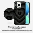 thumbnail image 6 of RSMTCI for iPhone 14/13 Case 6.1 IN,Starry Sky Fashion Heart Phone Case,Black, 6 of 6