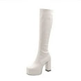 thumbnail image 2 of LSLJS Bottes Mode Grande Taille Femmes Tube Long Talons Hauts Chaussures Bottes Bottes Bottes Cavalières Cuissardes, Bottes Mi-Mollet pour Femmes, Bottes pour Femmes, 2 of 6