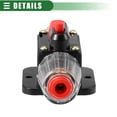 thumbnail image 6 of Unique Bargains 2 Set DC 12V-24V Fuse Holder 80A Inline Circuit Breaker Reset Fuse Holder Zinc Alloy Black, 6 of 7