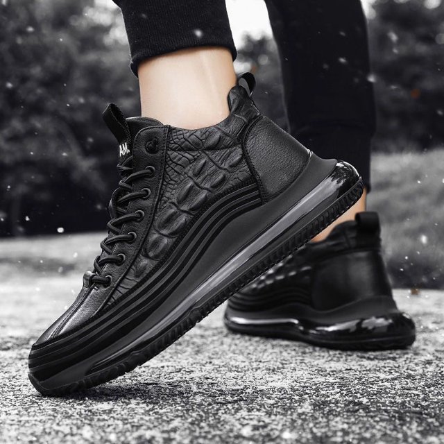 Zapatos de hombre Zapatillas de deporte casuales de cuero Zapatillas de deporte de estilo coreano de moda para todo tipo de combinaciones Zapatillas de deporte Zapatos de algodón