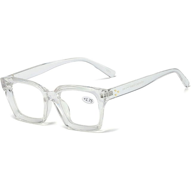 ZUVGEES Style Rétro Verre de Lecture Carré Grands Montures de Lunettes Grand Lentille 50mm