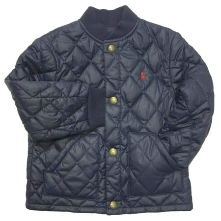 Ralph Lauren Polo Boys Quilted Jacket Barn Coat 3T Navy Blue | Walmart ...
