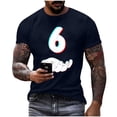 thumbnail image 2 of Tops para hombre, blusas y camisas de manga corta con cuello redondo para hombre, jersey informal con cuello redondo estampado para hombre, pantalones cortos deportivos para fitness, blusa de poliéste, 2 of 5