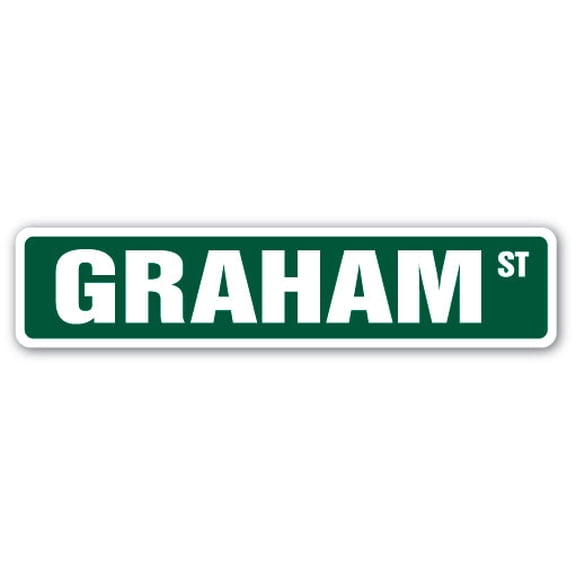 GRAHAM Street Sign Childrens Name Room Sign | Indoor/Outdoor |  24" Wide