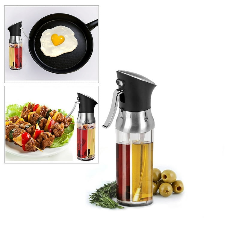 550ML Oil Sprayer Bottle BBQ Cooking 2 in 1 Oil Dispenser Olive