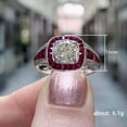 thumbnail image 2 of EOEMY Women Pretty 925 Silver Party Rings Cubic Zirconia Jewelry Size 6-10-7, 2 of 4