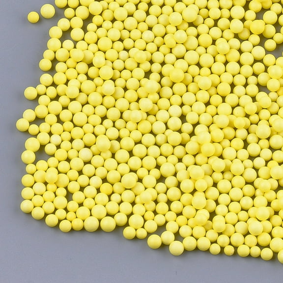 1bag Small Craft Foam Balls Round for Wedding Holiday Crafts Making Yellow 2.5~3.5mm