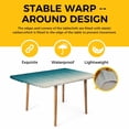 thumbnail image 4 of Teal Blue Ombre Table Cloths for 4 Foot Rectangle Tables, Contemporary Gradient Abstract Art Patio Waterproof Elastic Fitted Tablecloths, Washable Rectangular Table Cover for Camping, 4 of 8