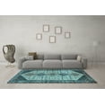 thumbnail image 3 of Ahgly Company Indoor Round Persian Light Blue Traditional Area Rugs, 4' Round, 3 of 4