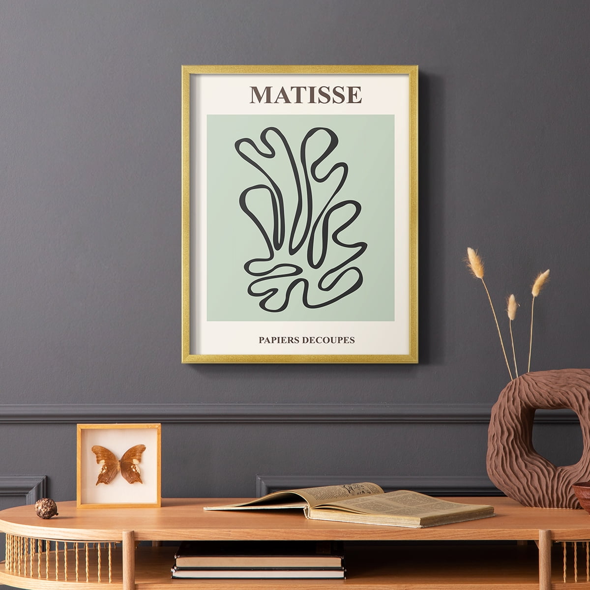 Matisse CXIV Framed Print in Gold Solid Wood 16 x 20 Framed Print