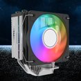 thumbnail image 4 of Enfriador CPU Aire Radiador 4 Tubos Calor 10CM PWM Y ARGB para Intel 115X 1700 (negro), 4 of 9