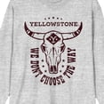 thumbnail image 7 of Yellowstone We Don't Choose The Way Crew Neck Long Sleeve Athletic Heather Men's Tee-XXL, 7 of 7