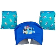 SwimWays, Bluey Swim Trainer Life Jacket with Adjustable Back Buckle, for Kids 33-55lbs