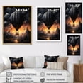 thumbnail image 4 of Designart "Mysterious Journey Of The Dark Balloon I" Hot Air Balloon Floater Framed Wall Decor, 4 of 5