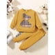 thumbnail image 4 of Get Your Little Ones Cozy and Cute with Our 2-Piece Toddler Baby Bear Embroidery Sweatshirt and Splicing Pant Set - Perfect for Casual Wear!, 4 of 5