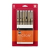 Sakura Pigma Micron Fineliner Pens, Archival Black, 02 Tip Size 6 Pk