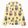 thumbnail image 5 of NOLDARESKids Baby Girl Christmas Pajamas Set Button Down Loungewear Shirt Top+Long Pants Xmas PJs Nightgown Sleepwear X165-Yellow, 5 of 9