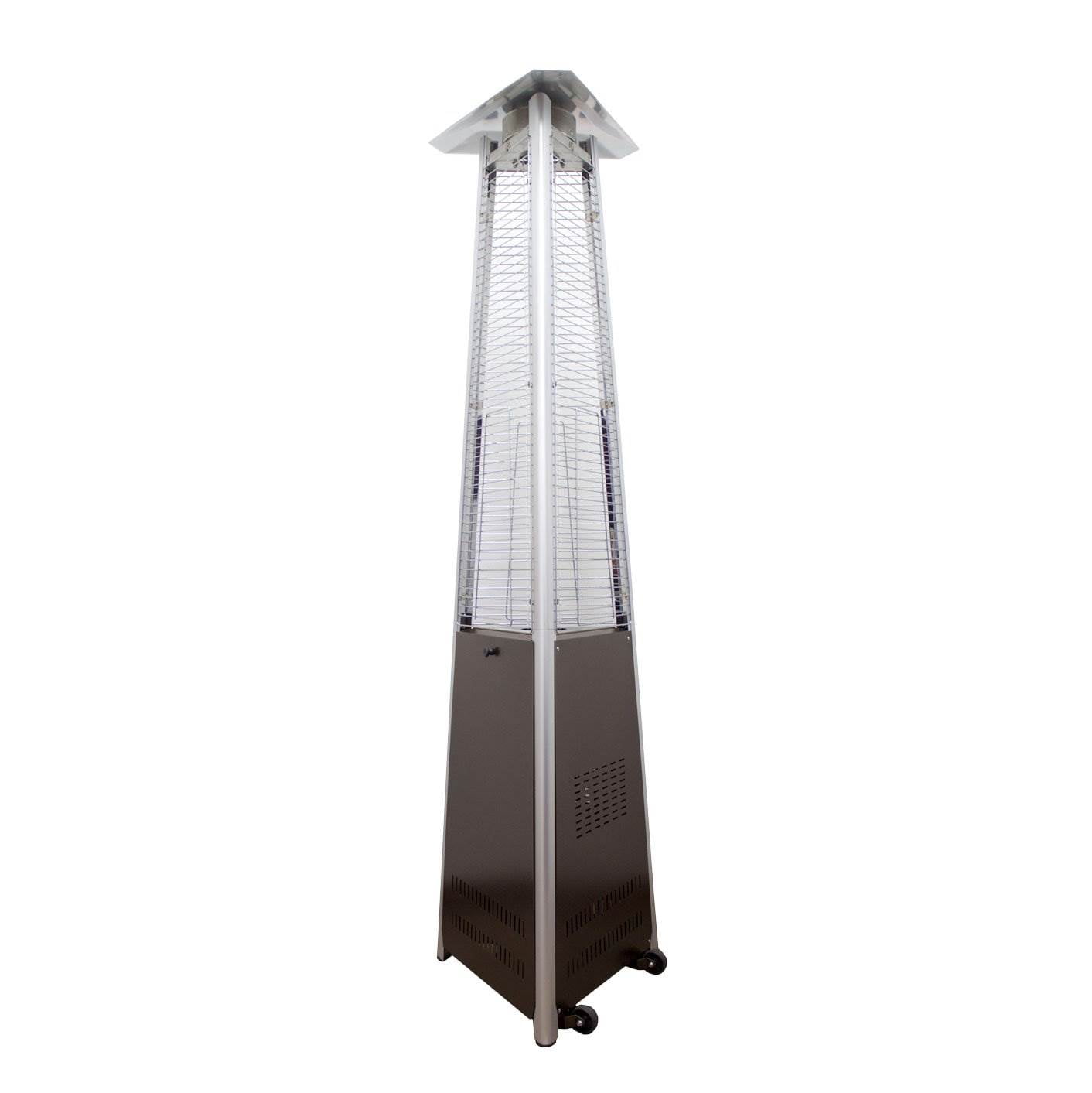 AZ Patio Heaters Commercial Glass Tube Patio Heater in Hammered Bronze