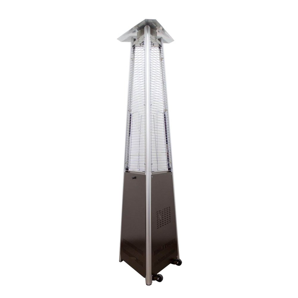 AZ Patio Heaters Commercial Glass Tube Patio Heater in Hammered Bronze