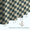 thumbnail image 6 of Navy and Beige Checkerboard Pattern Shower Curtain 36"x72" ,Bathroom Decorative Shower Curtains Set with 12 Hooks,Modern Waterproof Washable Shower Curtain, 6 of 6