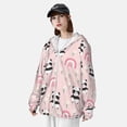 thumbnail image 3 of Fotbe Cute Cartoon Panda Chaqueta con Protección Solar UPF 50+ para Hombre y Mujer, Camisa con Capucha y Bolsillos-Large, 3 of 7