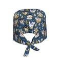 thumbnail image 2 of Cauagu Winter Animal Friends Pattern 1 Pcs Working Caps,Adjustable Working Hats Elastic Scrub Hats Nurse Scrub Cap Nurse Hats Elastic Tie Back Hats Unisex,One Size, 2 of 7