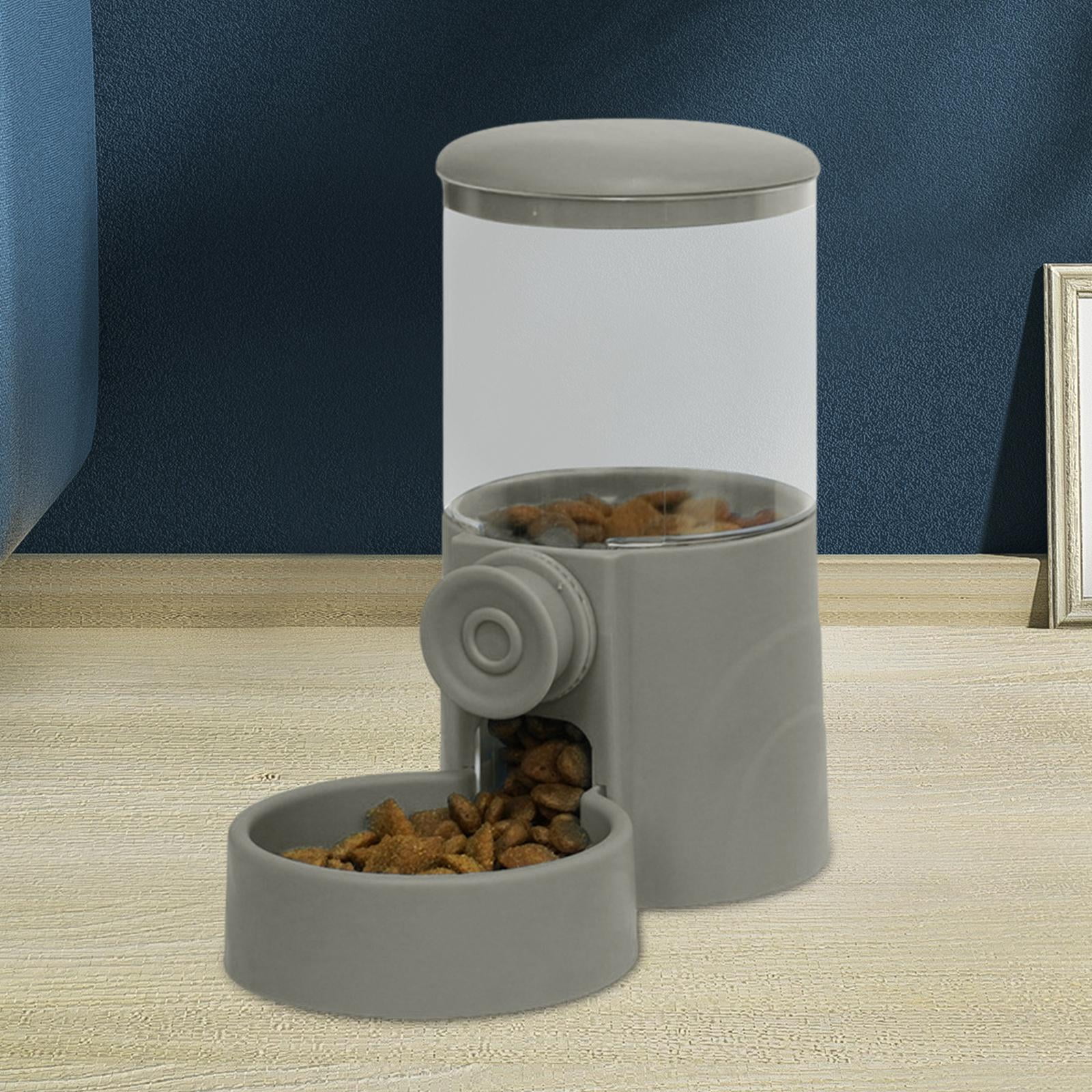Bvdfgk Dog Cat Automatic Feeder Feeding Container Large Capacity Cage Hanging Dispenser Gray Food Dispenser