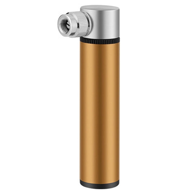 Generic Compact Aluminum Alloy Bike Pump - Portable Mini Tire Inflator for Bikes and Basketballs, 120PSI High Pressure, Gold Finish
