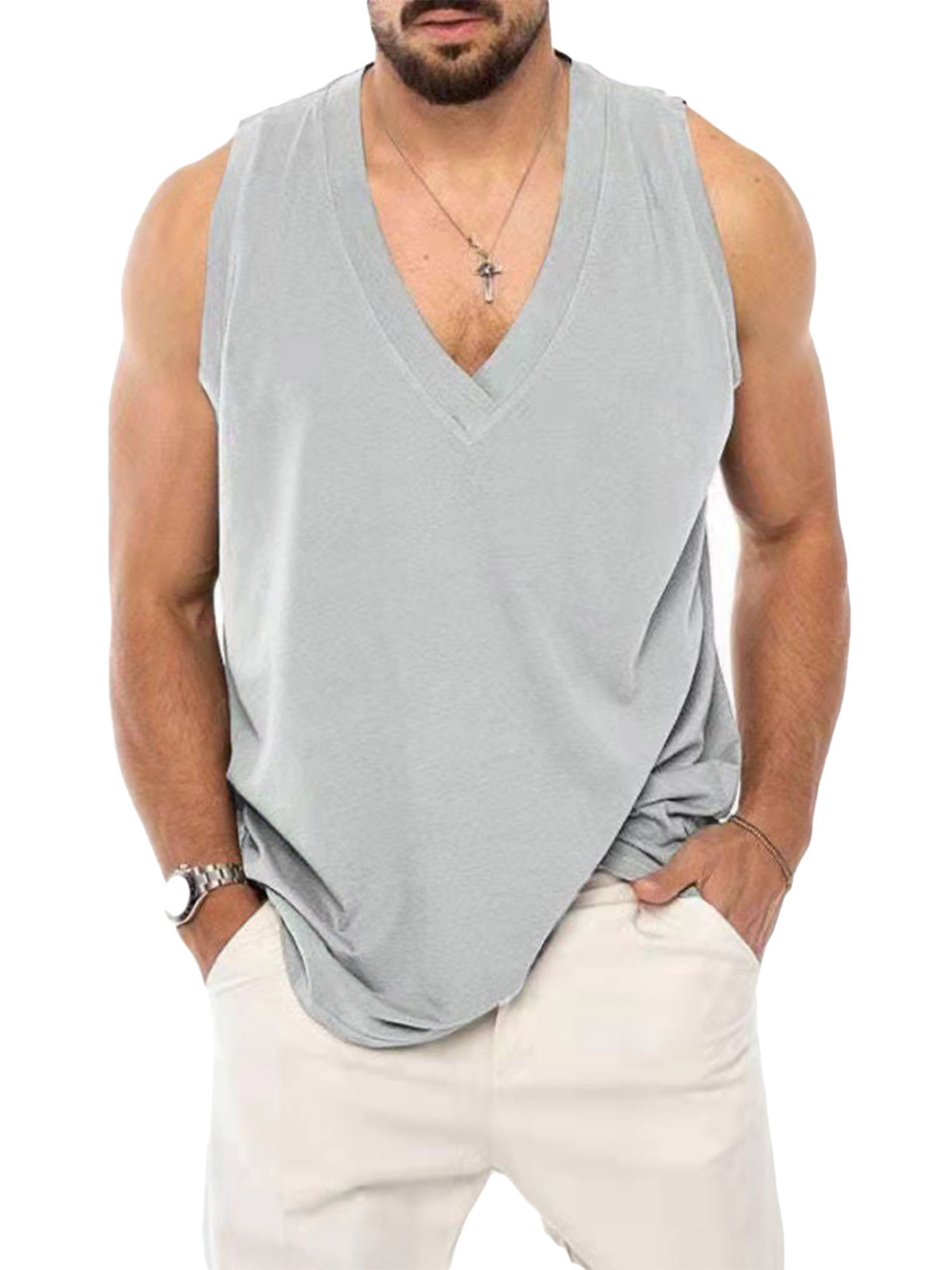 Buffalo Bills Men's Tank Top Sleeveless Top V-Neck/Round Neck Tops  Vest