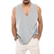 thumbnail image 1 of Txlixc Chaleco de cuerpo masculino, cuello V sólido sin mangas Txlixc moda, 1 of 3