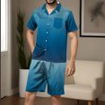 thumbnail image 2 of GERsome Mens Pajamas Sets 2 Piece Short Sleeve Button Down Tops and Shorts Sets for Men Soft Lightweight Sleepwear S-2XL, 2 of 5