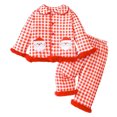 thumbnail image 1 of WENXIAOO Pyjama de Noël pour Tout-Petit Père Noël à Manches Longues, Chandail à Col Rond, Ensemble de Pantalon de Pyjama Doux, Pyjama des Fêtes pour Enfants, Pyjama 3T pour Tout-Petit Fille, 1 of 8