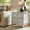 White, variant on Wooden End Table with Charging Station Space 2 Drawers Table Living Room Blue