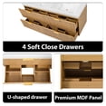 thumbnail image 4 of FFZ 59.3 inch Wall-Mounted Double Sink Bathroom Vanity with SMC Top, Soft Close Drawers, Wood, 4 of 12