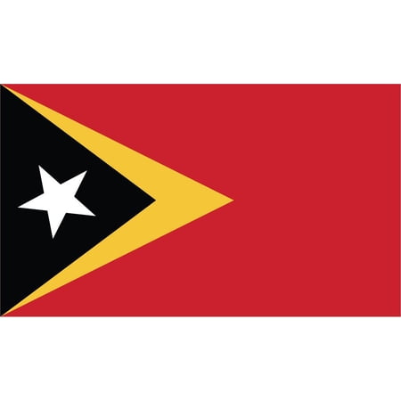 2-Pack Timor Flag Decal Sticker | 5-Inches By 3-Inches | Laminated Vinyl Decal | PDS550