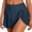 A Navy, variant on Swimsuit Coverup for Women Wrap Mini Skirt Sarong Solid Color Beach Bikini Cover Ups for Swimwear