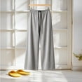 thumbnail image 5 of Tqcoqu Women's Solid Color Drawstring Elastic Waist Wide Leg Pants Casual Loungewear Long Trousers For Fall Winter, 5 of 7