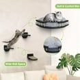 thumbnail image 4 of Cat Wall Furniture Set with Plush Cushion, Cat Hammock Cat Wall Shelves with 3 Cat Wall Steps, Cat Shelves and Perches for Wall Climbing Shelves for Indoor, Black Indoor Cat Shelves Wall Mount, 4 of 7