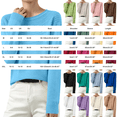 thumbnail image 4 of Only Moment Green Oversized Sweater for Women Crew Neck 2026 Fashion, Soft Comfy Basic Pullover Shirts, Classic Loose Fit, Daily Casual, Teacher Outfits, Winter Layering Clothes 2XL, 4 of 5