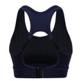 thumbnail image 4 of Sujetador deportivo acolchado para mujer, resistente a los golpes, gimnasio, yoga, correr, fitness, ropa interior (azul marino M), 4 of 8