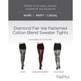 thumbnail image 2 of MeMoi Diamond Fair Isle Patterned Cotton Blend Sweater Tights - Womens - Female, Small/Medium, Black, 2 of 10