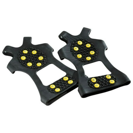 1 Pair 10 Studs Anti-Skid Snow Ice Climbing Shoe Grips Crampons Cleats Overshoes crampons spike shoes