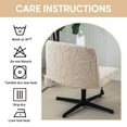 thumbnail image 2 of Y YUNHSOM Waterproof Palm Leaf Criss Cross Chair Cover, High-Stretch Flocked Fabric, Armless Office & Desk Chair Protector Against Stains and Wear(Beige,Palm Leaf), 2 of 7