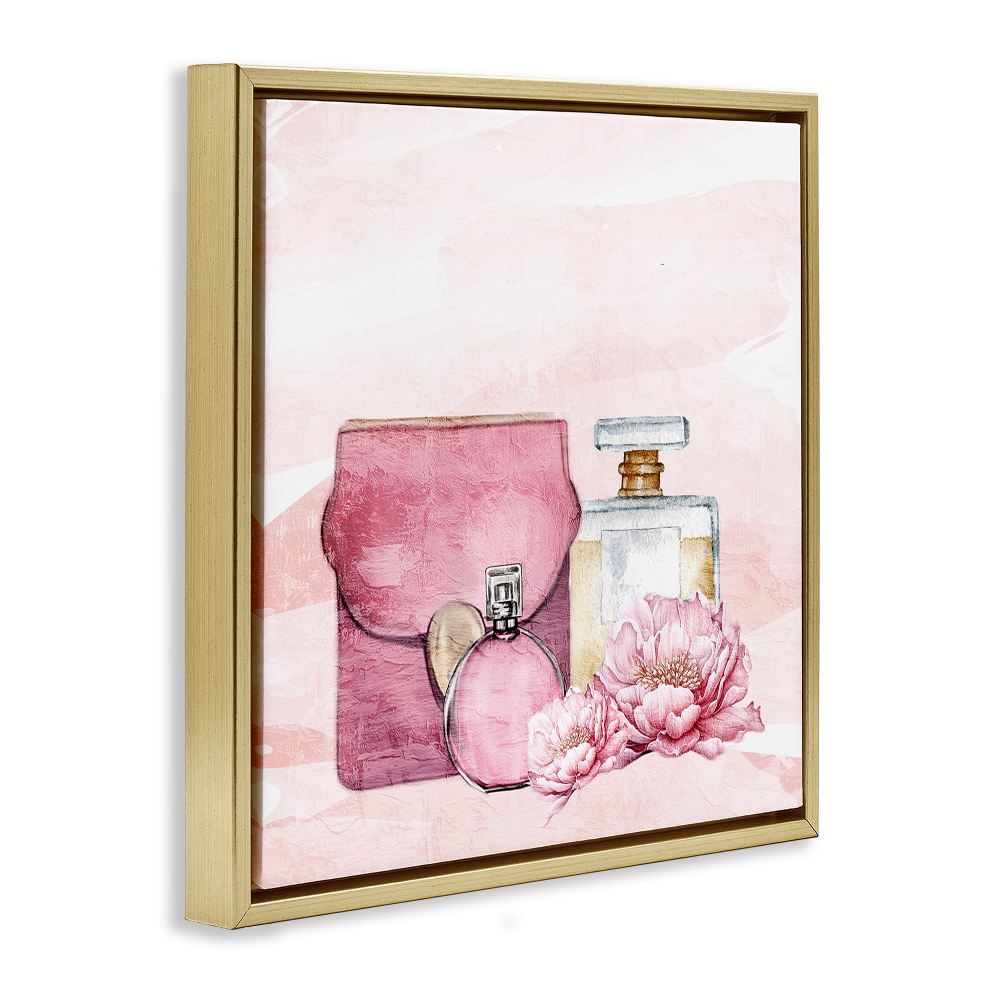 Stupell Industries Blush Glam Time Collection Gold Framed Floater Canvas Wall Art, design by Kim Allen